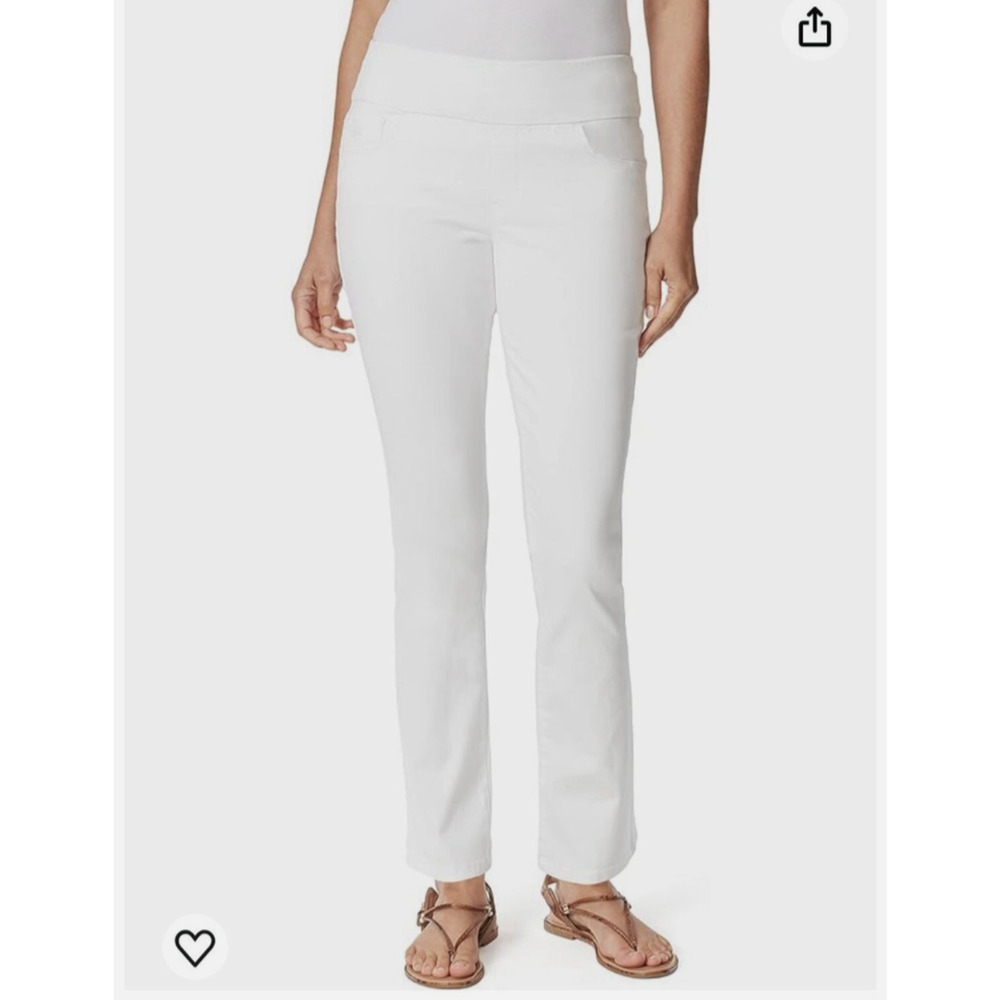 Gloria Vanderbilt Amanda Pull On High Rise Jeans Vintage White 4 30x29‎